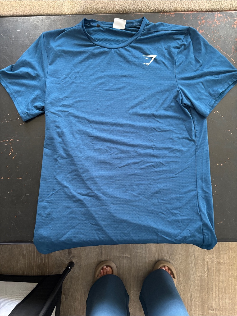 Gymshark Men's Blue Short Sleeve Performance Tee